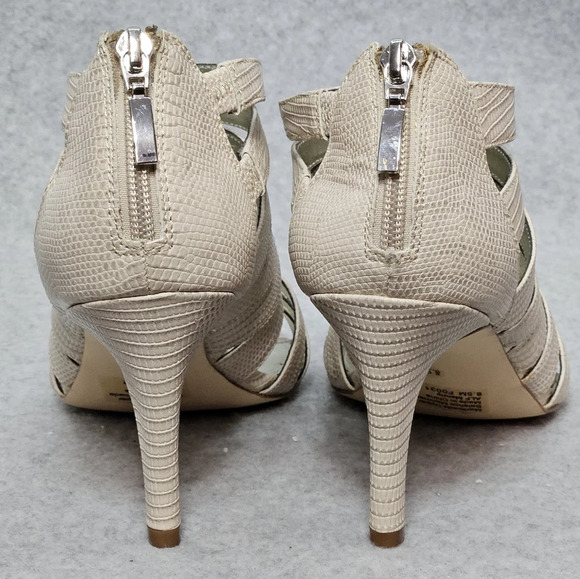 Alfani Menny City Sandal Strappy Beige Gladiator Heel Peep Toe Women's 8.5 - Picture 3 of 10